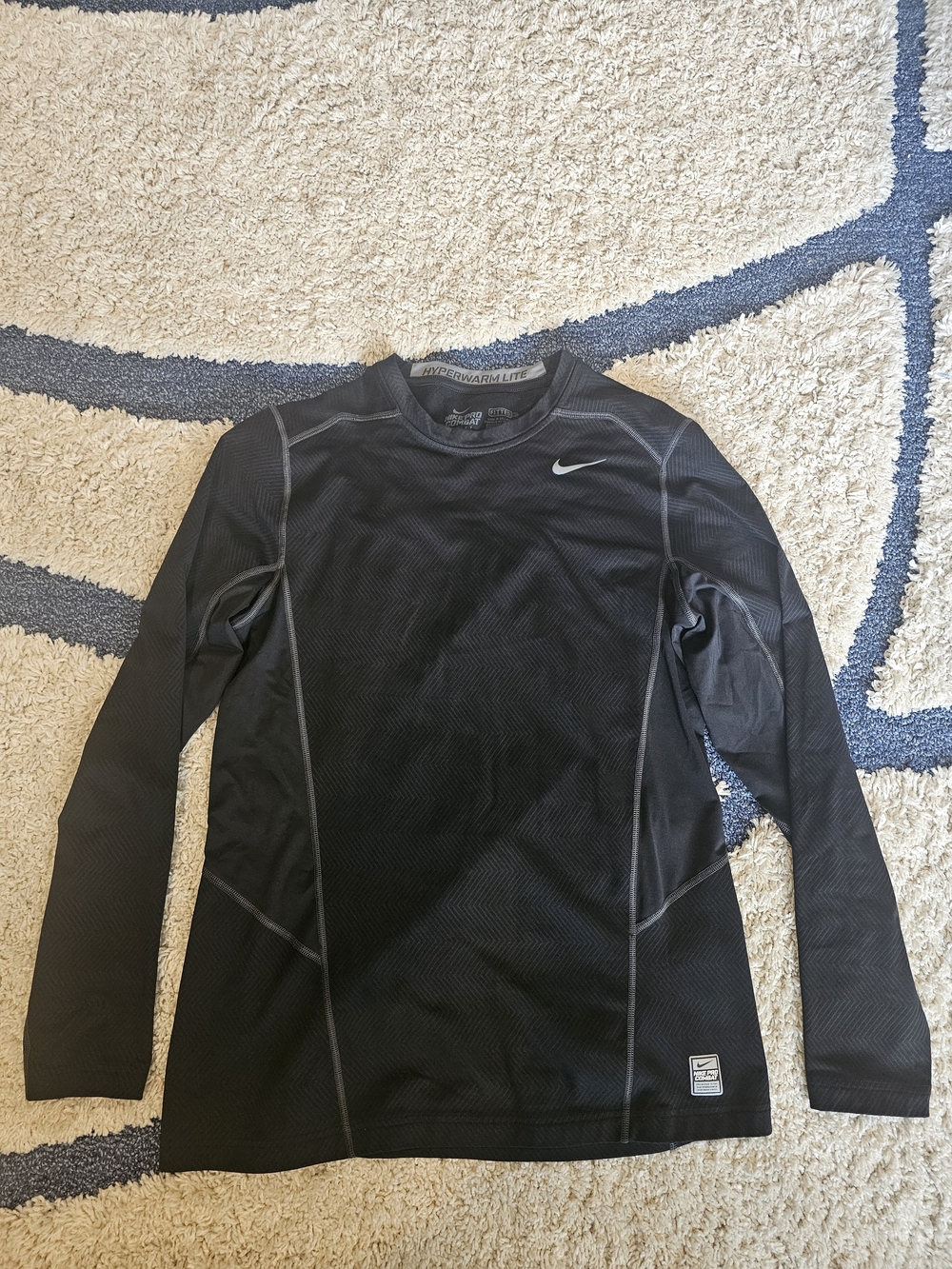 Nike Black Hyperwarm Lite Long Sleeve Performance Shirt